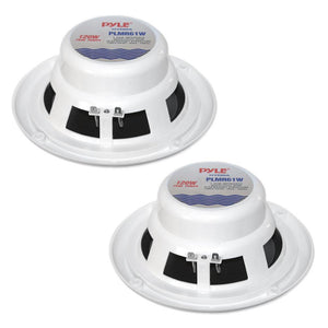 Pyle 6.5" White waterproof marine speaker