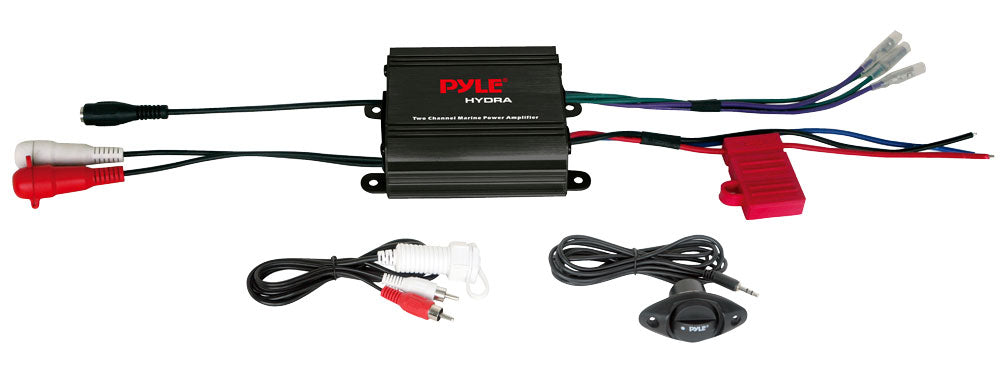 Pyle Marine 400W 2Ch Amplifier Black finish