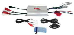 Pyle Marine 4CH MP3/IPod Marine Power Amp - Silver finish