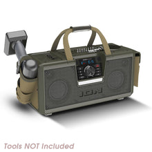 Ion Audio 50W Rechargeable Water-Resistant Wireless Bluetooth Speaker / Boombox With Tool Organizer