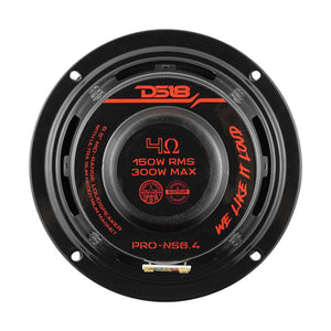 DS18 6.5" Shallow Mount Mid-Range Speaker 150W RMS/300W Max 4 Ohm