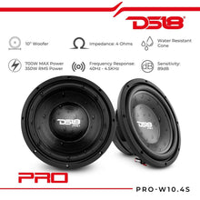 DS18 10″ Water Resistant Woofer 350W RMS/700W Max 4 Ohm