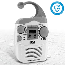 Pyle Hanging Waterproof AM/FM Shower Clock Radio