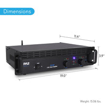AMPLIFIER PYLE PRO 1000WATT 2 CHANNEL BRGABLE;RACK MOUNT