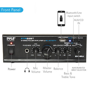 Pyle MINI AMPLIFIER WITH BLUETOOTH