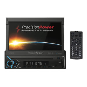 Precision Power 7" Single Din Flip Out DVD Player with Bluetooth Android PhoneLink