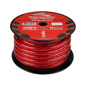 Audiopipe Power Wire 0 Gauge 50 Foot – Red