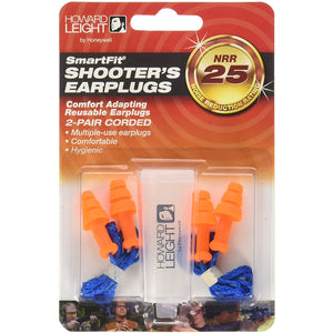 Howard Leight SmartFit Reusable Corded Ear Plugs with carrying case (2 pair)