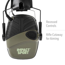Howard Leight Impact Sport Electronic Earmuff - OD Green