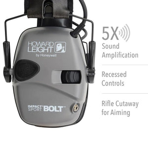 Howard Leight Impact Sport BOLT Electronic Earmuff - Gray