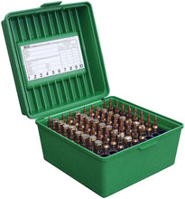 MTM Deluxe Ammo Box 100 Round Handle 22-250 to 458 Win Red