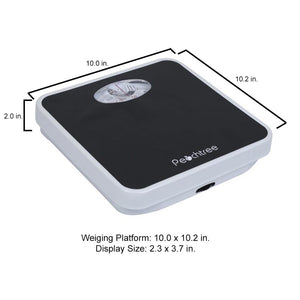 American Weigh Scales Peachtree Audio RB Series Mechanical Bathroom Weight Scale Black 275lb