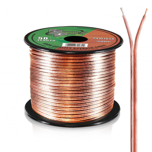 SPEAKER WIRE PYRAMID 16 GA. 50 FT. CLEAR