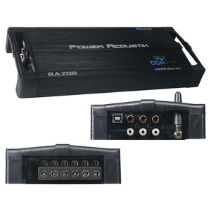 Power Acoustik Compact 4 Channel Amplifier with Built-in DSP 1000W RMS/2000W MAX