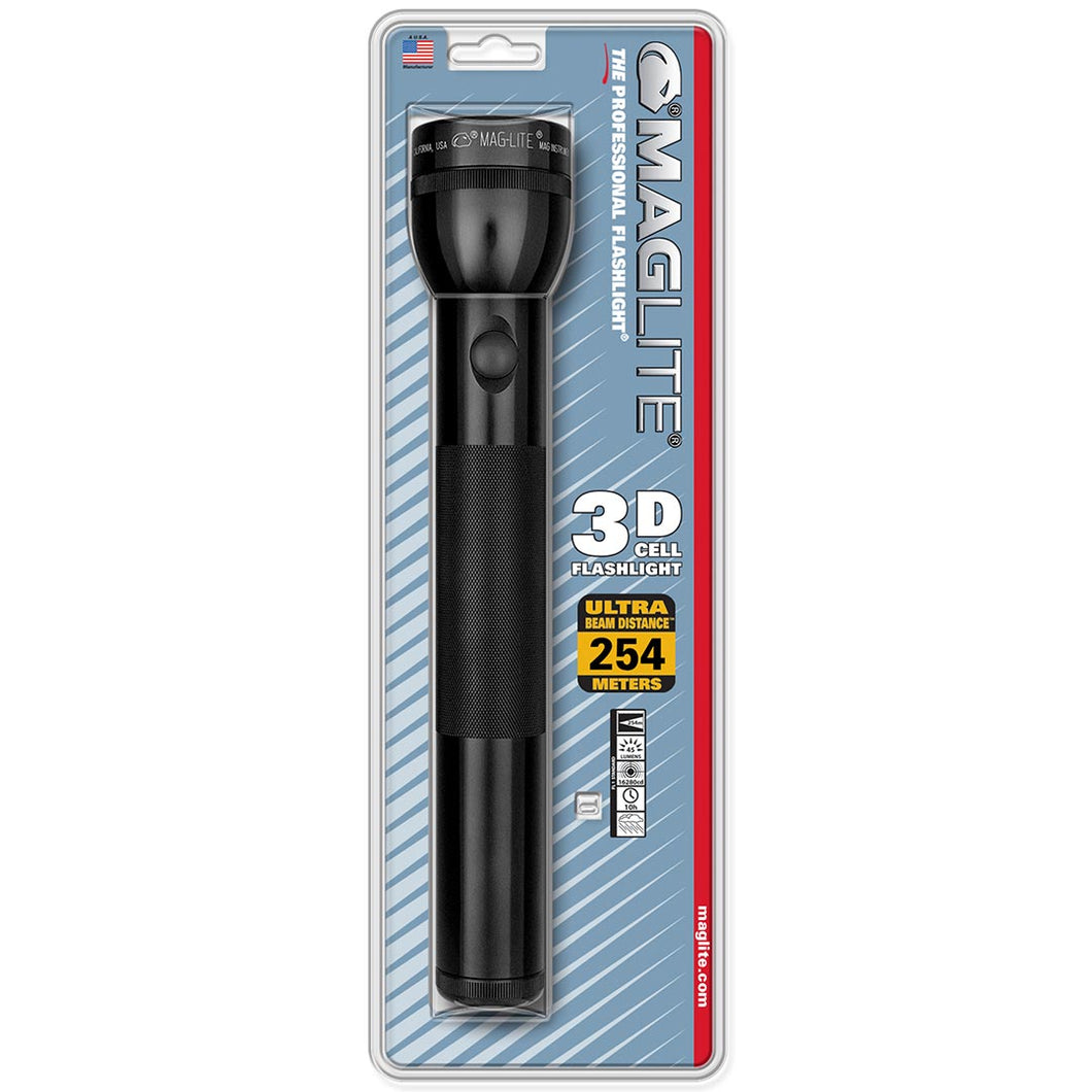 Maglite Incandescent 3-Cell D Flashlight - Black (Blister Pack)