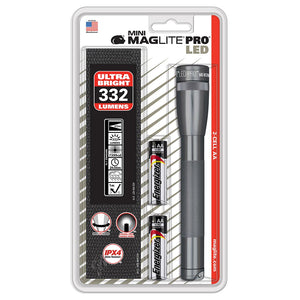 MAGLITE LED 2-Cell AA Mini Pro Flashlight Gray