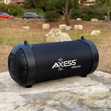 Axess 3" Bluetooth Portable Speaker with LED Lights & USB Input - Black