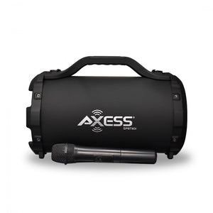 Axess Portable Bluetooth Speaker - Black - 6" Subwoofer MICFMSDUSB