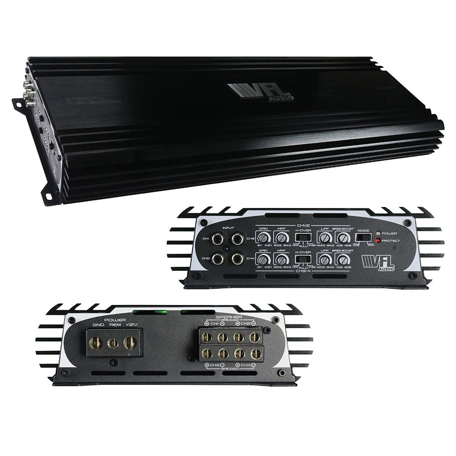 VFL Audio 4 Channel Amplifier 2000 Watts Max 1000 Watts RMS