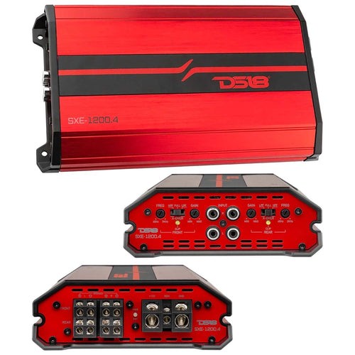 DS18 4 Channel Amplifier 400W RMS/1200W MAX - Red