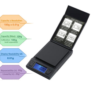 American Weigh Scale Fast Weigh TR Series Precision Digital Pocket Weight Scale 100g x 0.1g