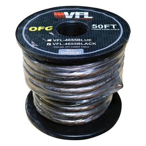 VFL 0 Gauge Power Wire OFC 50 ft. Roll Black