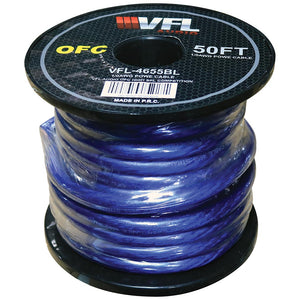 VFL Power Wire OFC 0 Gauge 50 Foot - Blue