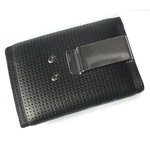 Hazard 4 Clip Tri-fold security belt-clip wallet in black leather