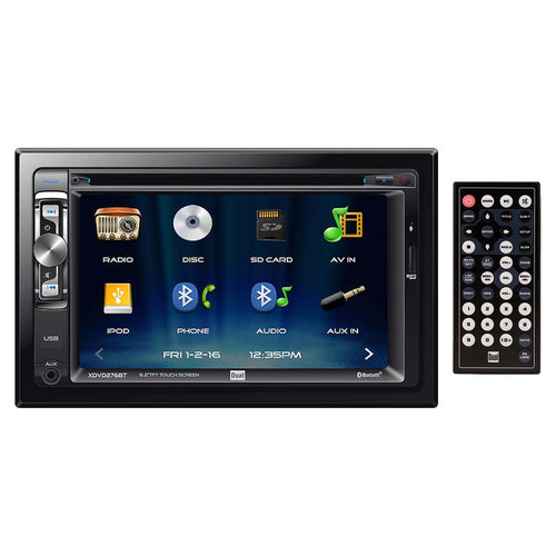 Dual Double Din 6.2 Inch LCD Screen DVD Bluetooth USB