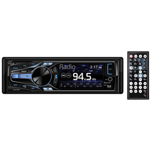 Dual 3" Single Din DVD Receiver; BTAM/FMFront USB & Aux Backup Cam InF/R/S RCA Outs