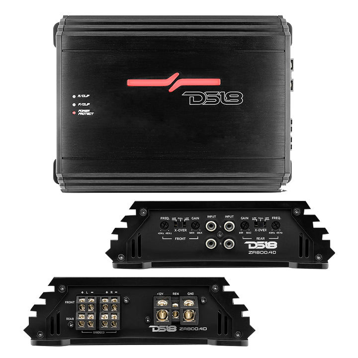 DS18 4 Channel Amplifier 200X4 Watts Rms @ 4ohm FullRange Class D