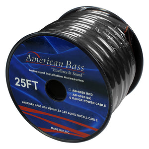American Bass 0 Gauge black 25 ft. Roll(AB4655BK25FT)