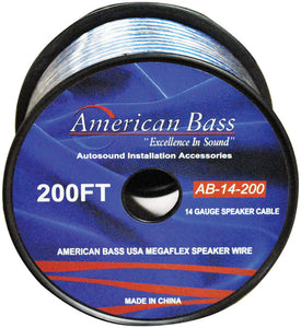 American Bass 14 Gauge 200Ft Megaflex Speaker Wire