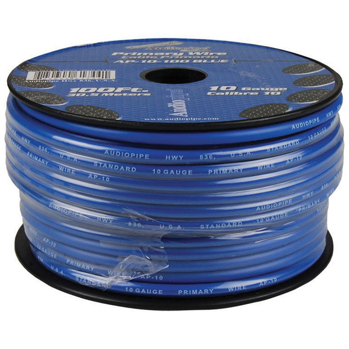 Audiopipe 10 Gauge 100Ft Primary Wire Blue