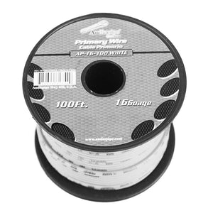 Audiopipe 16 gauge 100ft White primary wire