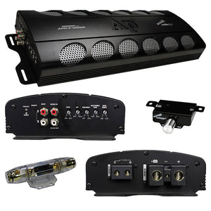 Audiopipe 1800W Class D amplifier overload/overheat protection remote woofer volume control