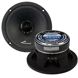 MIDBASS 6" AUDIOPIPE 250 WATT;(Sold each)  30 OZ. MAGNET; 1.5" VOICE COIL