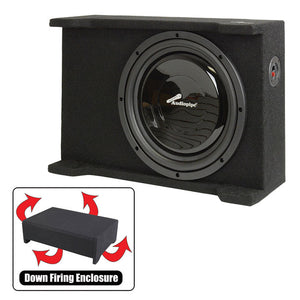 Audiopipe Single 12" Shallow Downfire Sealed Enclosure with sub