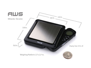 American Weigh Scales Black Blade Digital Pocket Scale BL-1KG-BLK 1000 by 0.1 G