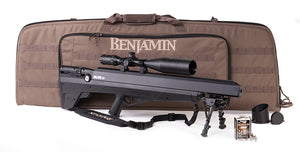 Benjamin Bulldog Value Pack (Black) Air Rifle with 4-16x56 Scope Benjamin Case 25 ct Ammo Sling