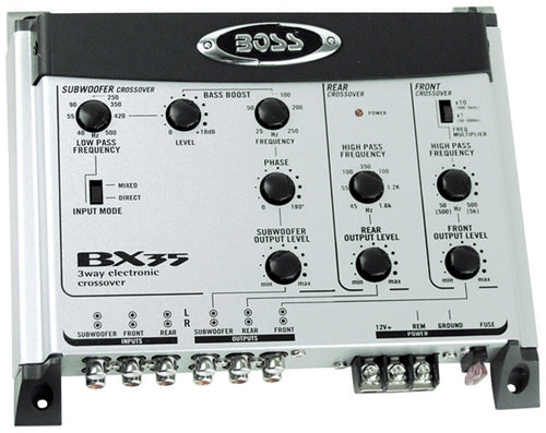 Boss 3 Way electronic Crossover subwoofer input & output
