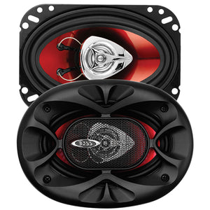 Boss 4X6" Speaker 2-Way red poly injection cone