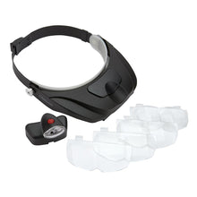 Carson LED Lighted Head Visor Magnifier 1.5x2x2.5x3x