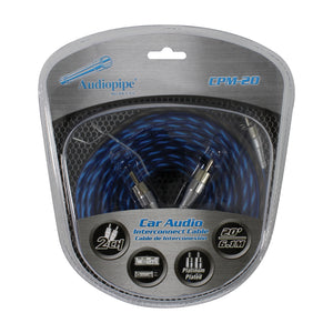Audiopipe Platinum Plated Interconnect Cable 20ft