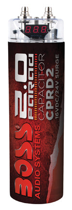 Boss 2 Farad Capacitor Red Finish