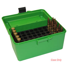 MTM Deluxe Ammo Box 50 Round Handle 7mm Rem Mag 300 Win Mag Green