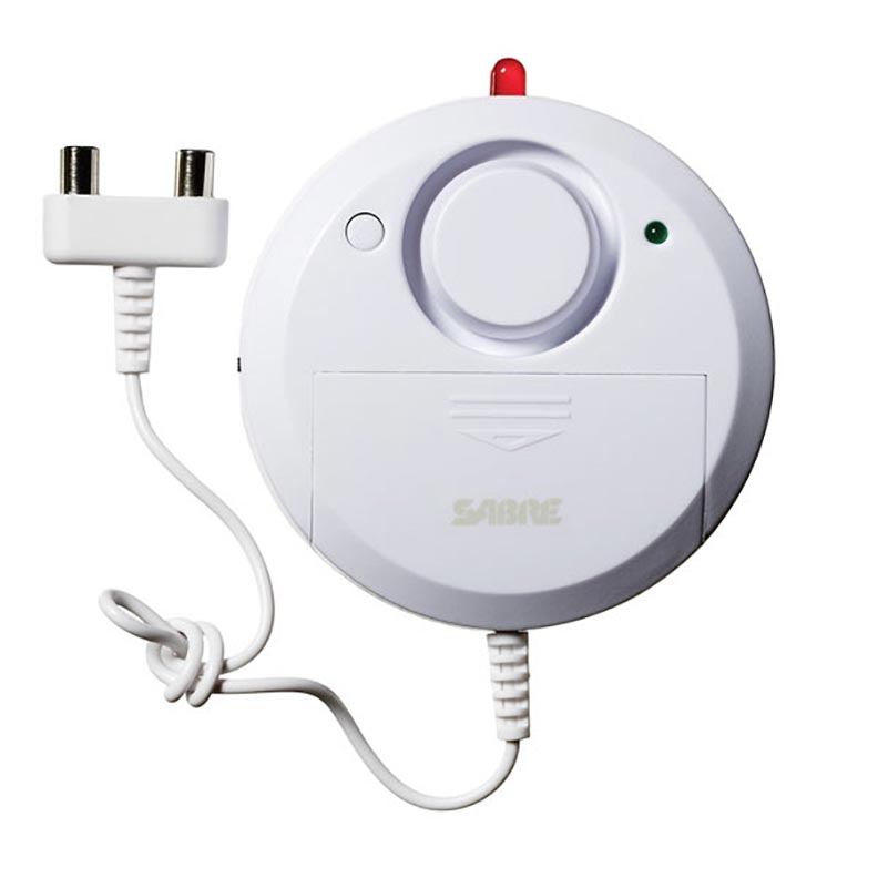 SABRE Wired Water Leak Flood Alarm Sensor with 110 dB Siren