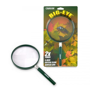 Carson 2x 5 Inch Acrylic Lens Hand Magnifier Outdoor Green