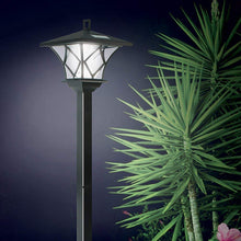 IdeaWorks 60 Inch Two Looks In One Vintage Outdoor Solar LED Lamp Post Black