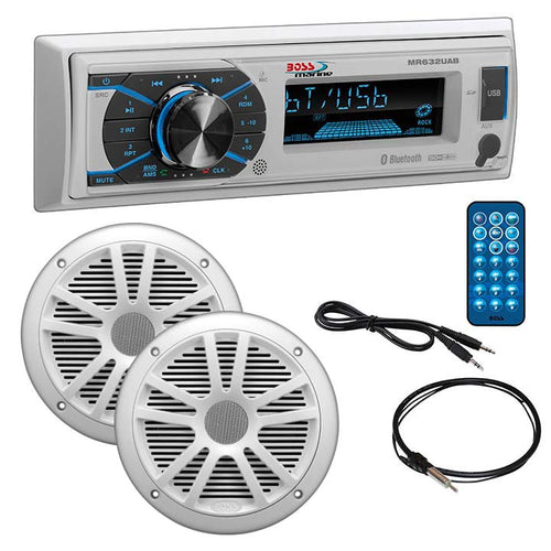 Boss Marine Single Din Media Receiver with Bluetooth Pair 6.5